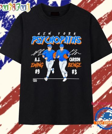 Aj Ewing And Carson Benge New York Psychopaths Signature T Shirt