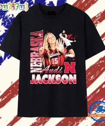Andi Jackson Nebraska Cornhuskers Volleyball 15 Distressed T Shirt