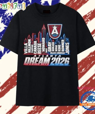 Atlanta Dream 2026 Basketball Skyline Players List T Shirt