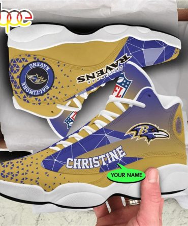 Baltimore Ravens Nfl Personalized Jordan 13 Shoes  Gift For Fans Sport