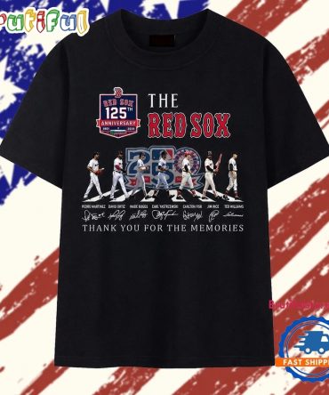 Boston Red Sox 125Th Anniversary Abbey Road Legends Signatures T Shirt