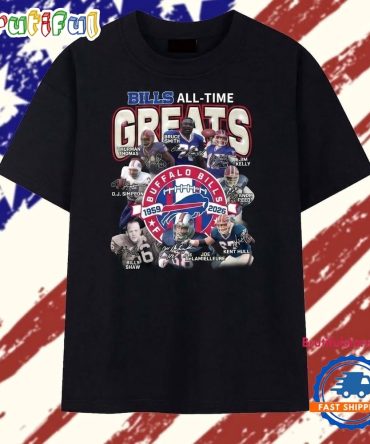 Buffalo Bills All Time Greats 1959 2026 Legends Graphic T Shirt