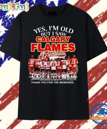 Calgary Flames Legends Greatness Vintage Hockey T Shirt
