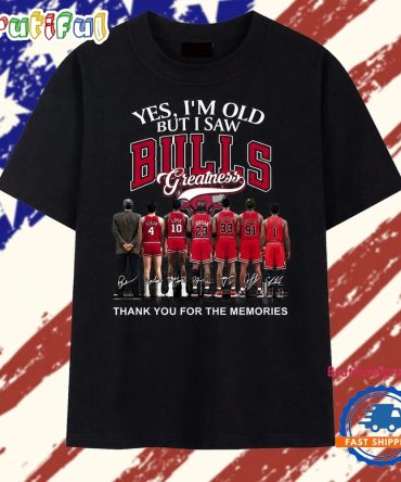 Chicago Bulls Greatness Legends Signatures Vintage Basketball T Shirt