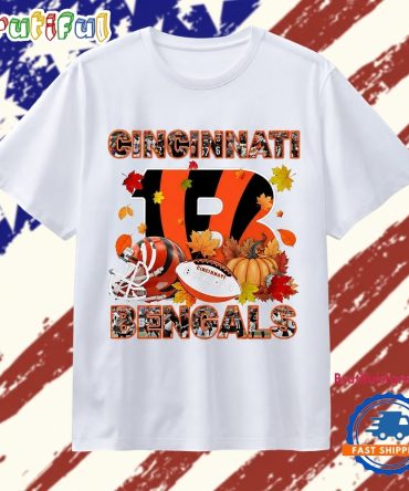 Cincinnati Bengals Football Autumn Fall Pumpkin Graphic T Shirt