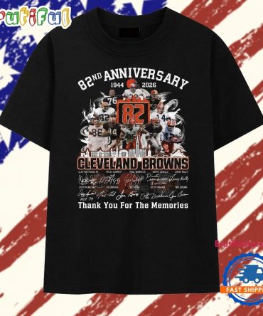 Cleveland Browns 82Nd Anniversary 1944 2026 Signatures Vintage T Shirt