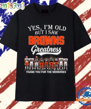 Cleveland Browns Greatness Vintage Legends Signatures Football T Shirt
