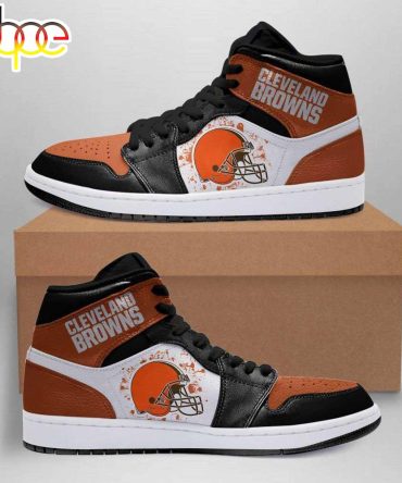 Cleveland Browns Nfl Orange Jd1 Boot Sneakers Shoes