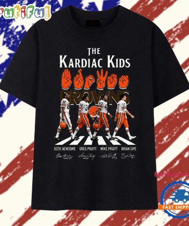 Cleveland Browns The Kardiac Kids Signatures Abbey Road T Shirt
