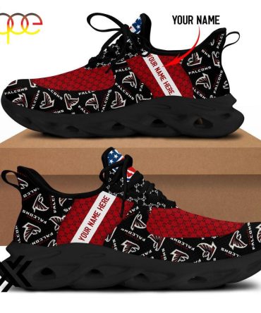 Custom Name Atlanta Falcons Logo Pattern Max Soul Shoes For Fans