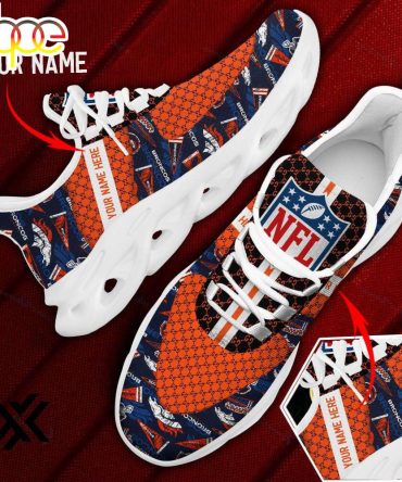 Custom Name Denver Broncos Logo Pattern Max Soul Shoes For Fans