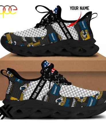 Custom Name Jacksonville Jaguars Logo Pattern Max Soul Shoes For Fans