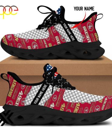 Custom Name San Francisco 49Ers Logo Pattern Max Soul Shoes For Fans