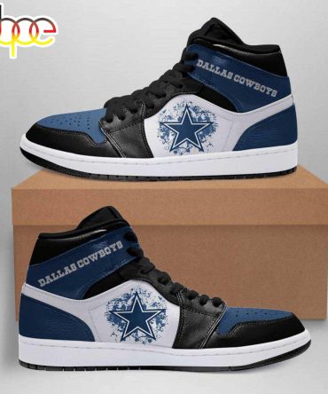 Dallas Cowboys Logo Nfl Jd1 Boot Sneakers Shoes