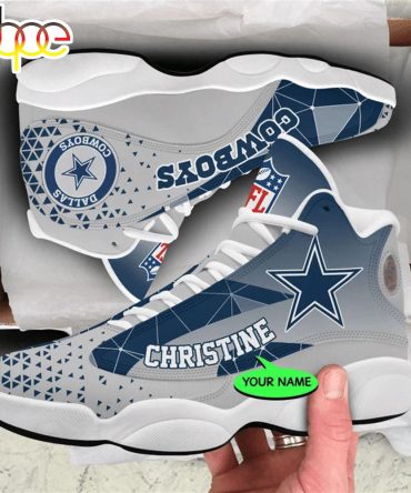 Dallas Cowboys Nfl Personalized Jordan 13 Shoes  Gift For Fans Sport