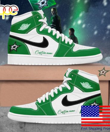 Dallas Stars Victory Is Never Enough Custom Name Air Jordan 1 Shoes, Mens Running Shoes