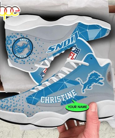 Detroit Lions Nfl Personalized Jordan 13 Shoes  Gift For Fans Sport