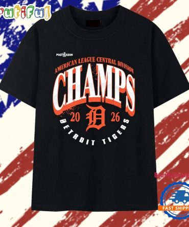 Detroit Tigers 2026 American League Central Division Champs T Shirt