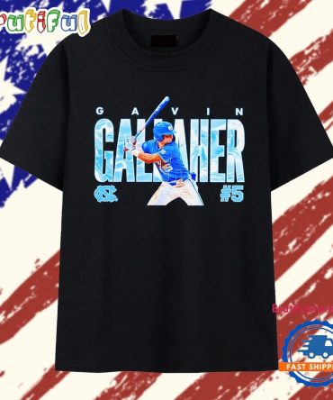 Gavin Gallaher #5 University Of North Carolina Tar Heels Ncaa College Baseball Player T Shirt