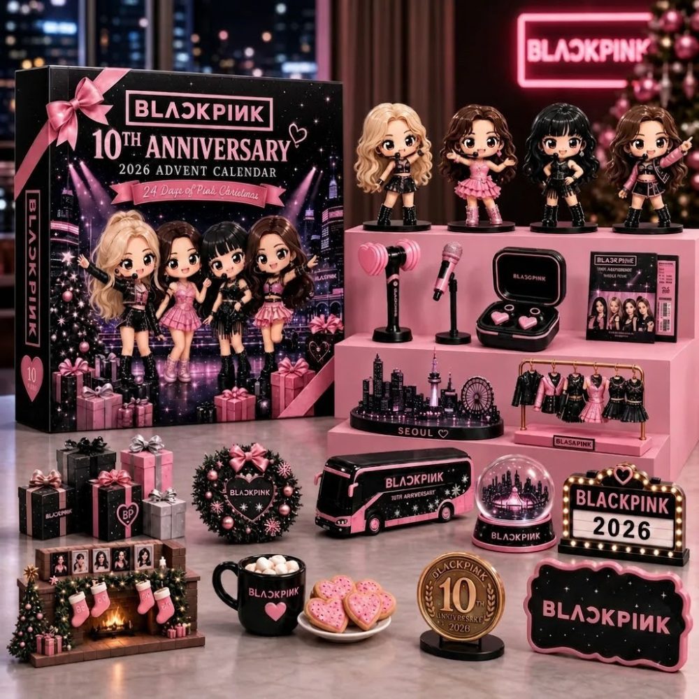 Blackpink 10Th Anniversary Christmas 2026 Advent Calendar Blackpink Merch Kpop Gift For Blink, 3D Acrylic Collectibles