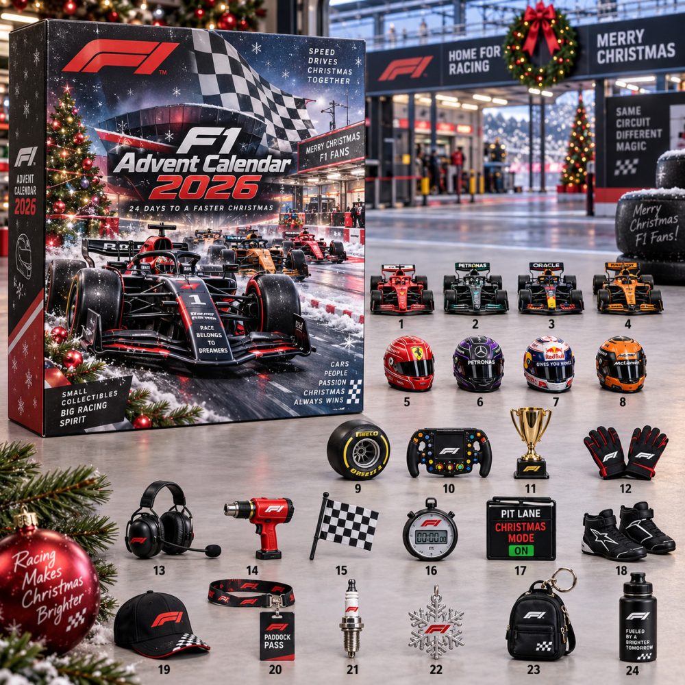 Formula 1 2026 Race Cars Christmas Countdown Advent Calendar Formula 1 Merch Racing Fan Gift, 3D Acrylic Collectibles