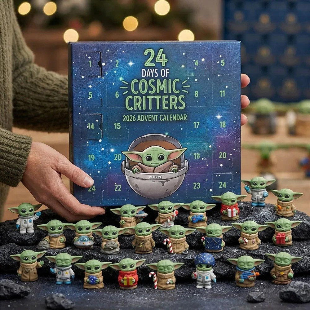 Star Wars Grogu Advent Calendar 2026 24 Days Of Cosmic Critters Christmas Countdown Gift, 3D Acrylic Collectibles