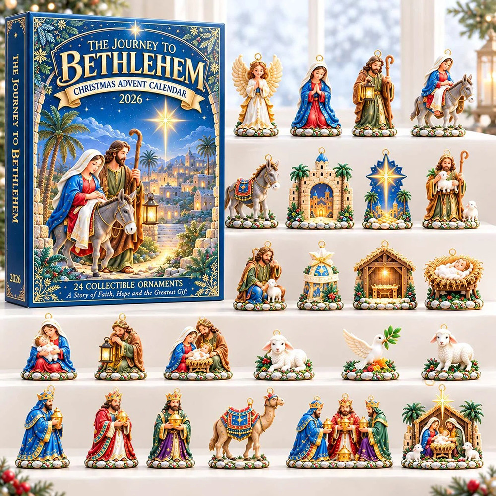 The Journey To Bethlehem Advent Calendar 2026 Holy Night Christmas Decor, 3D Acrylic Collectibles