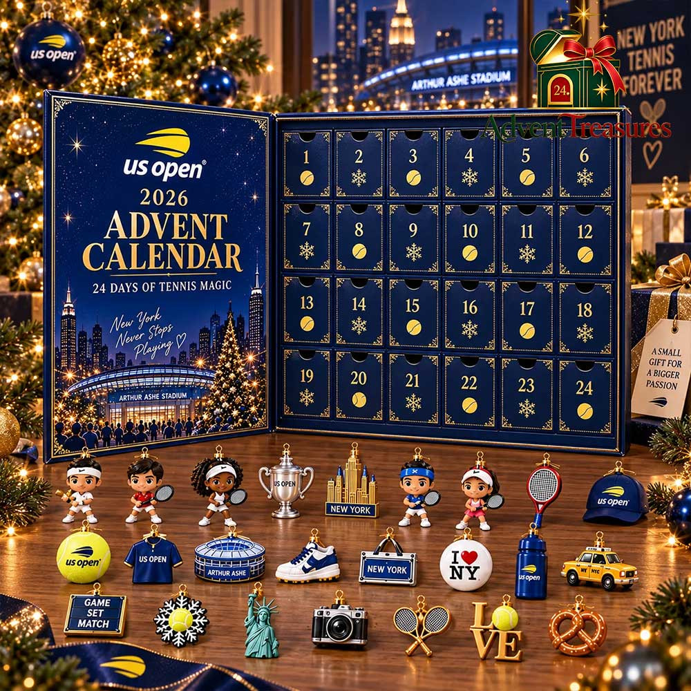 Us Open Tennis Advent Calendar 2026 24 Days Of Tennis Magic Christmas Countdown Xmas Gift, 3D Acrylic Collectibles