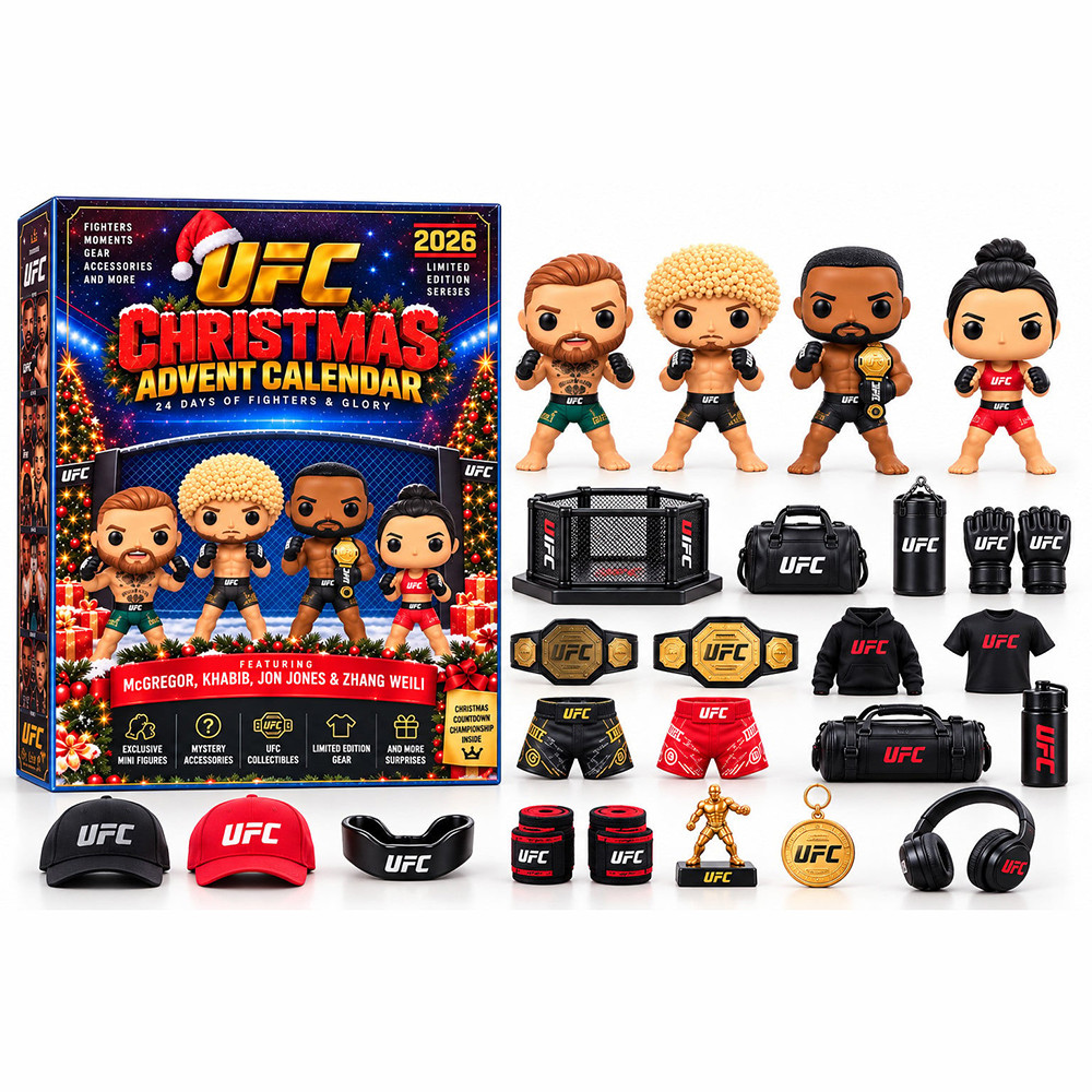 Ufc Advent Calendar 2026 Mma Fighter Christmas Countdown Xmas Gift For Ufc Fans, 3D Acrylic Collectibles