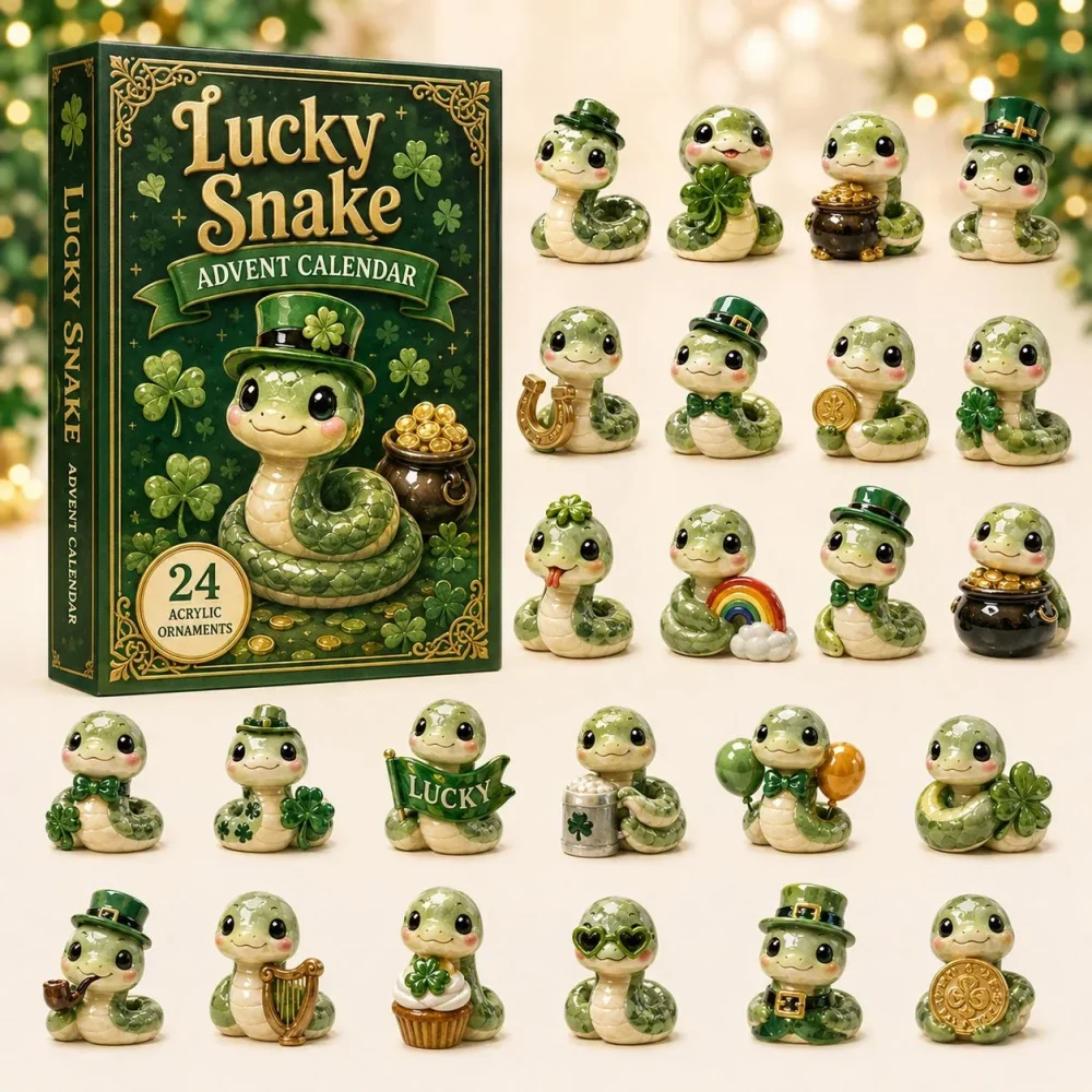 Lucky Snake Advent Calendar Best Counting Down Calendar Festive Gifts For Snake Lovers , 3D Acrylic Collectibles