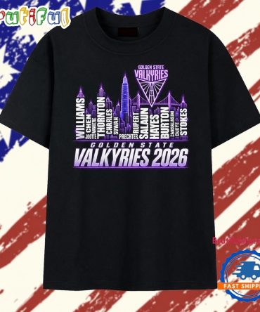 Golden State Valkyries 2026 City Skyline Graphic T Shirt