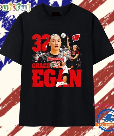 Grace Egan Wisconsin Volleyball 32 Ncaa T Shirt
