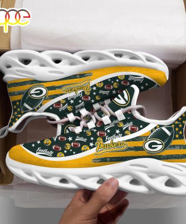 Green Bay Packers Nfl Clunky Sport Max Soul Shoes New Design For Fans