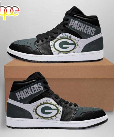 Green Bay Packers Nfl Painted Logo Jd1 Boot Sneakers Shoes