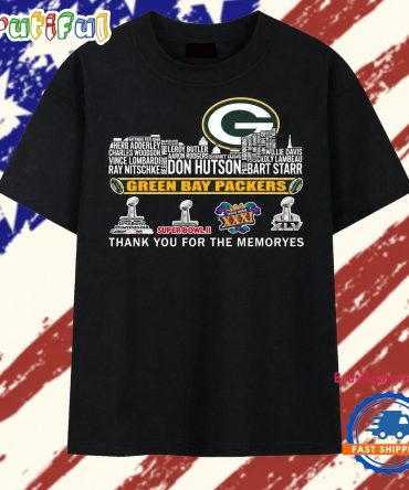 Green Bay Packers Super Bowl Champions Skyline Signatures T Shirt