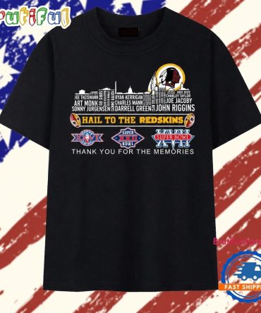 Hail To The Redskins Super Bowl Champions Skyline Signatures T Shirt
