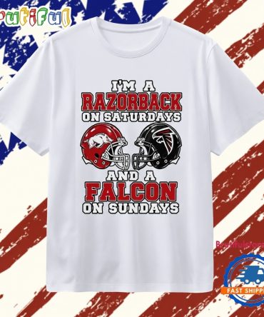 I’M A Razorback On Saturdays And A Falcon On Sundays T Shirt