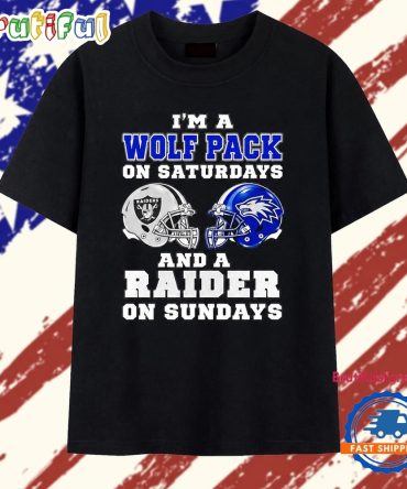 I’M A Wolf Pack On Saturdays And A Raider On Sundays T Shirt