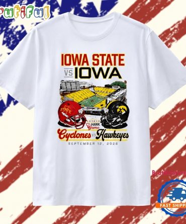 Iowa Hawkeyes Football Cy Hawk Series Vs Iowa State Cyclones T Shirt