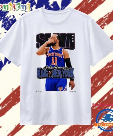 Jalen Brunson King Of New York Knicks Slam Magazine Cover T Shirt