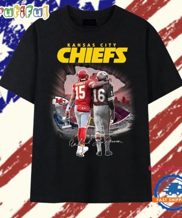 Kansas City Chiefs Patrick Mahomes And Len Dawson Signatures T Shirt