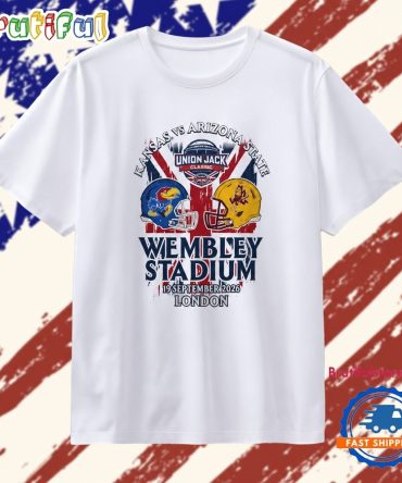 Kansas Jayhawks Vs Arizona State Sun Devils Union Jack Classic At Wembley Stadium 2026 T Shirt