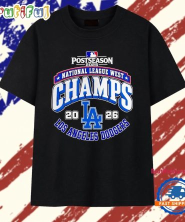La Dodgers 2026 National League West Champions Postseason T Shirt