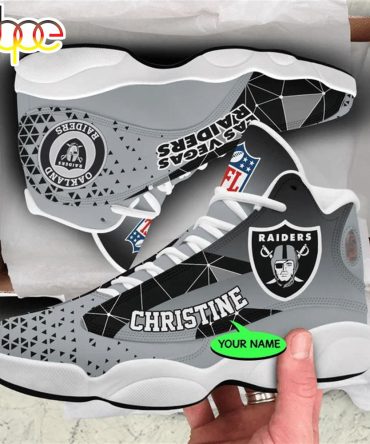 Las Vegas Raiders Nfl Personalized Jordan 13 Shoes  Gift For Fans Sport