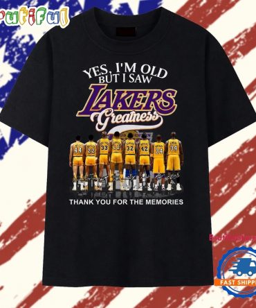 Los Angeles Lakers Greatness Legends Signatures Graphic T Shirt