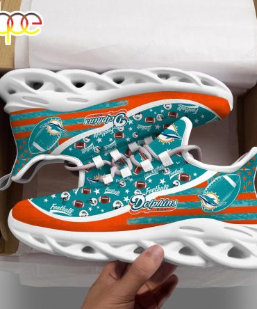 Miami Dolphins Nfl Clunky Sport Max Soul Shoes New Design For Fans