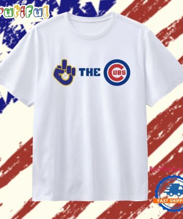 Milwaukee Brewers Vs The Cubs Middle Finger Gesture Mlb Baseball T Shirt