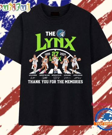 Minnesota Lynx Abbey Road Signatures Thank You For The Memories T Shirt