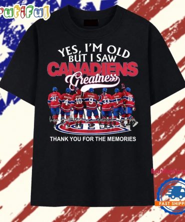 Montreal Canadiens Greatness Vintage Hockey Legends Signatures T Shirt
