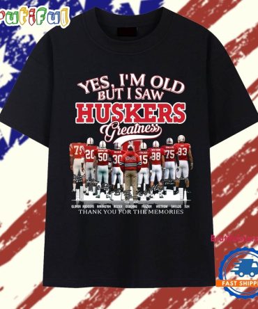 Nebraska Huskers Greatness Legends Signatures Football T Shirt